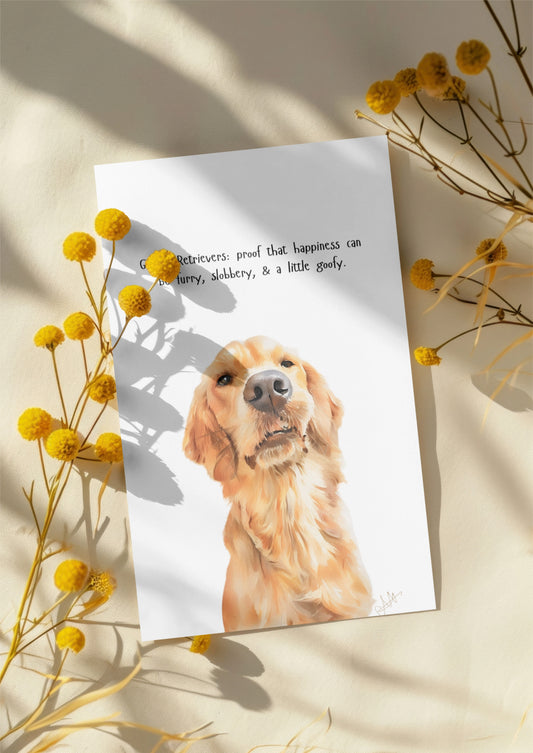 Golden greeting card